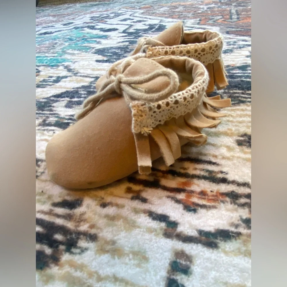 Tan Baby Moccasin Shoes